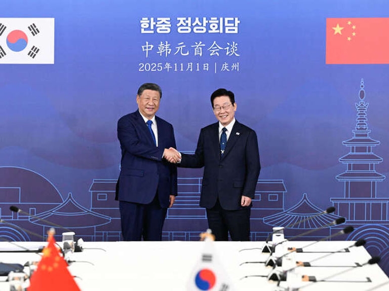 습근평, 한국 대통령 이재명과 회담