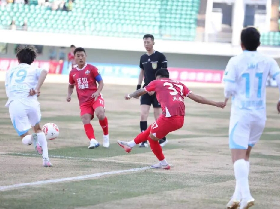 기대했던 홈 첫 승 무산... 연변팀, 녕파팀과 무승부