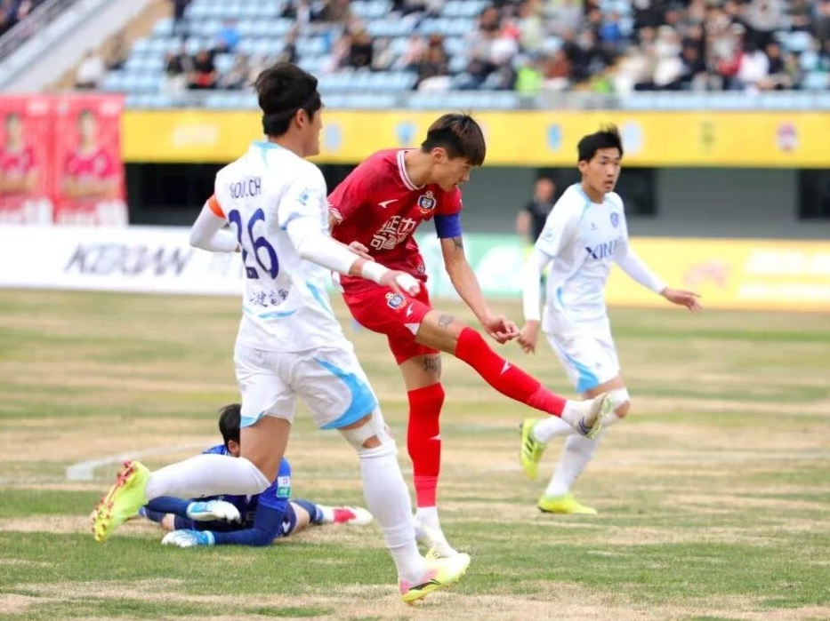 '황진비 극적 동점꼴'… 연변, 무석과 1대1 무승부